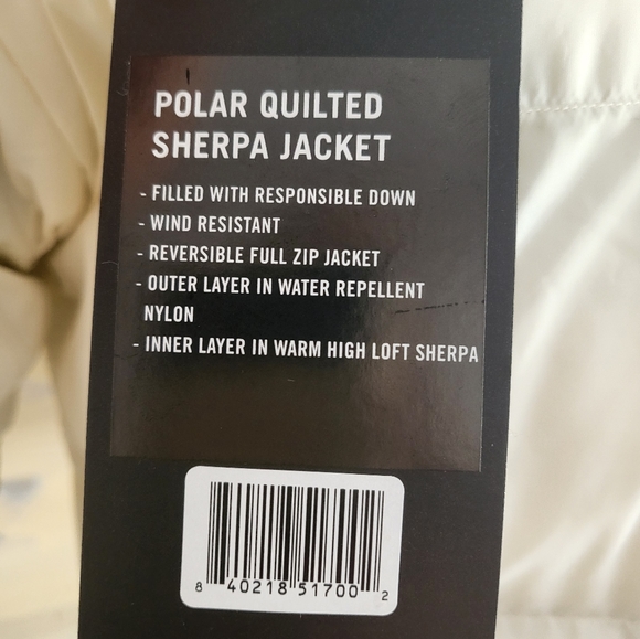 NWT FourLaps Polar Quilted Sherpa Jacket Reversible Unisex Medium Thyme/White - Picture 14 of 15